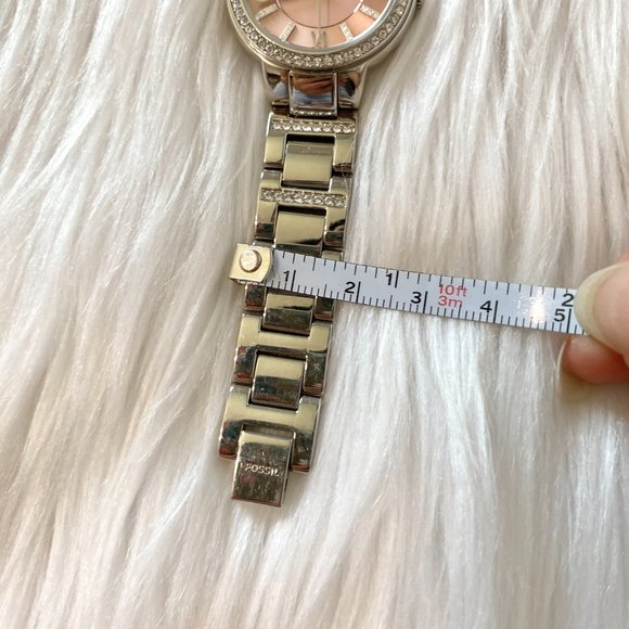 Fossil Women\'s Silver Rhinestone Watch with Pink Face, Stainless Steel Watch main image 11